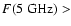 $F(5~{\rm GHz}) >$