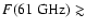 $F(61~{\rm GHz}) \gtrsim$