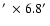 $\hbox{$^\prime$ }\times 6.8 \hbox{$^\prime$ }$