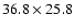 $36.8\times 25.8$