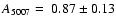 $A_{5007}=~0.87\pm0.13$