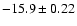 $-15.9\pm0.22$