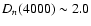 $D_n (4000)\sim 2.0$