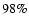 $98 \%$