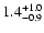 $1.4^{\rm +1.0}_{-0.9}$