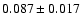 $0.087 \pm 0.017$