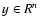 $y\in R^n$