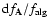 ${\rm d}f_{\bf A}/f_{\rm alg}$