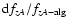 ${\rm d}f_{zA}/f_{zA-{\rm alg}}$