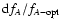 ${\rm d}f_{A}/f_{A-{\rm opt}}$