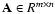 ${\bf A}\in R^{m\times n}$