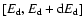 $[E_{\rm d}, E_{\rm d} + {\rm d} E_{\rm d}]$