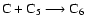 $\rm C + C_5 \longrightarrow C_6$