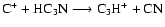 $\rm C^+ + HC_3N \longrightarrow C_3H^+ + CN$