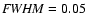 ${\it FWHM}=0.05$