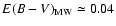 $E(B-V)_{\rm MW}\simeq 0.04$