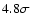 $4.8\sigma $
