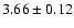 $3.66\pm0.12$