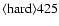 ${\rm\langle hard \rangle 425 }$