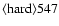 ${\rm\langle hard \rangle547 }$