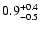 $0.9^{\rm +0.4}_{-0.5}$