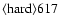 ${\rm\langle hard \rangle 617 }$