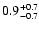 $0.9^{\rm +0.7}_{-0.7}$