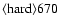${\rm\langle hard \rangle 670 }$