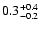 $0.3^{\rm +0.4}_{-0.2}$