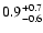$0.9^{\rm +0.7}_{-0.6}$
