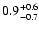 $0.9^{\rm +0.6}_{-0.7}$