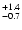$_{\rm - 0.7 }^{+1.4 }$