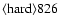 ${\rm\langle hard \rangle 826 }$