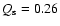 $Q_{\rm s}=0.26$
