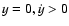 $y=0,\dot{y}>0$