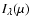 $I_\lambda(\mu)$