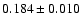 $0.184 \pm 0.010$