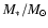 $M_*/M_\odot$