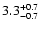 $\rm 3.3^{+0.7}_{-0.7}$