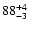 $\rm 88^{+4}_{-3}$