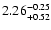 $\rm 2.26^{-0.25}_{+0.52}$