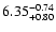 $\rm 6.35^{-0.74}_{+0.80}$