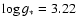 $\log g_*=3.22$