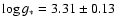 $\log g_*=3.31\pm 0.13$