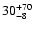 $\rm 30^{+70}_{-8}$