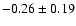 $-0.26\pm0.19$
