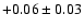 $+0.06\pm0.03$