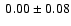 $~0.00\pm0.08$