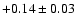 $+0.14\pm0.03$