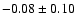 $-0.08\pm0.10$